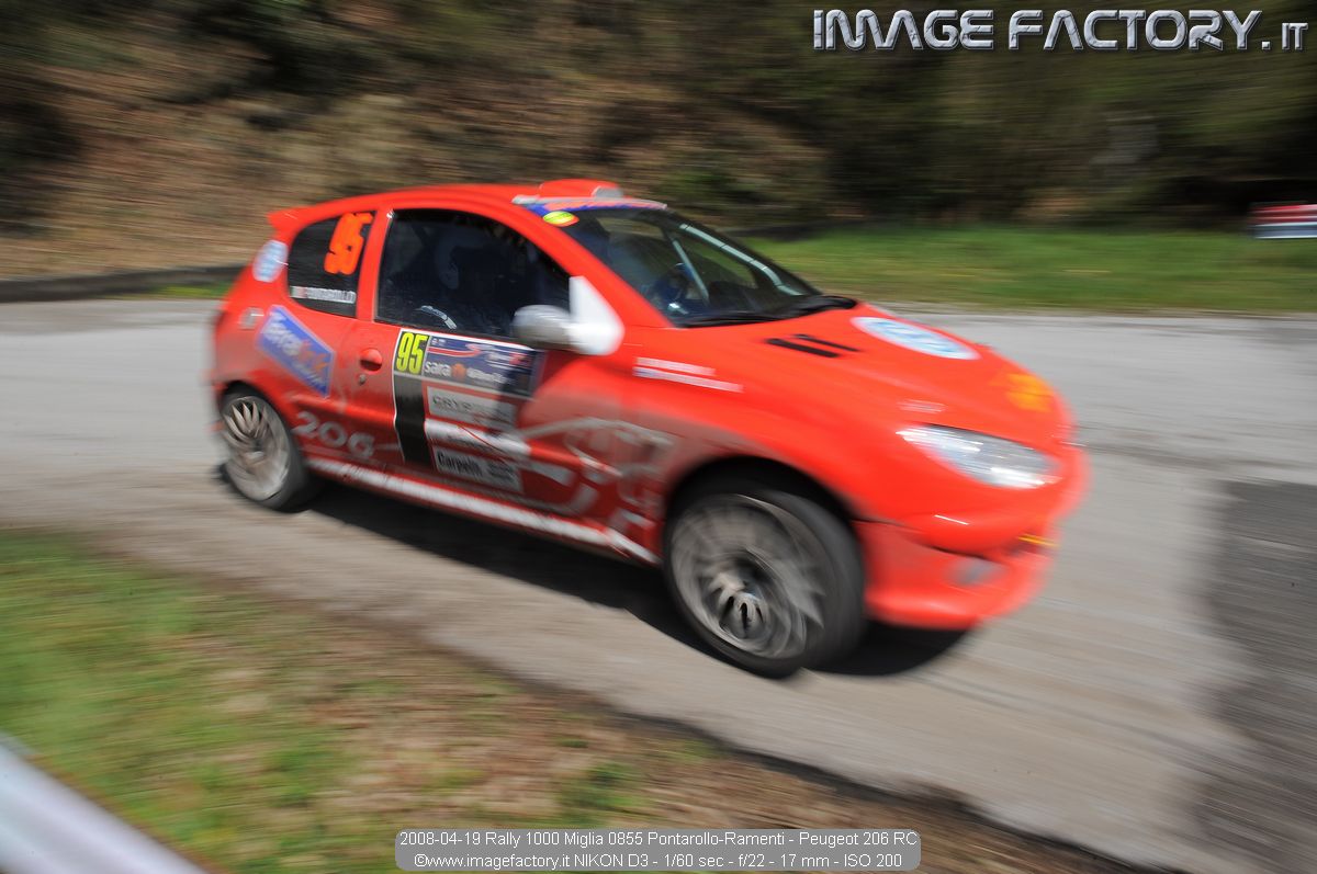 2008-04-19 Rally 1000 Miglia 0855 Pontarollo-Ramenti - Peugeot 206 RC
